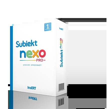 Wizualizacja pudełka programu Subiekt nexo PRO firmy Insert