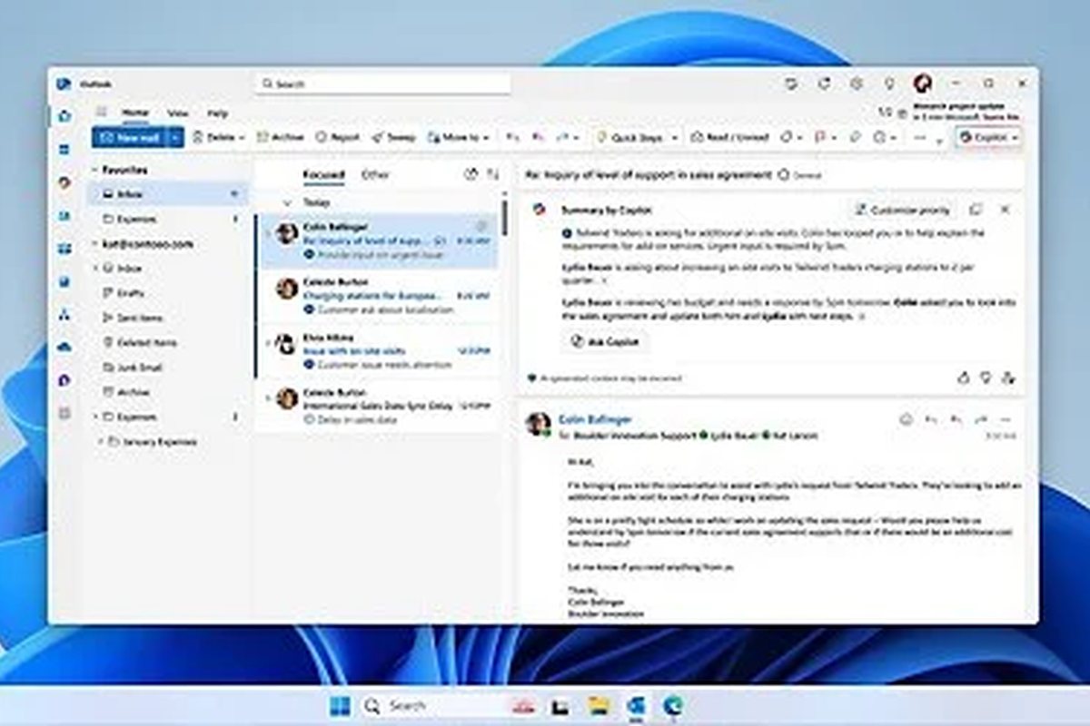 Skrzynka pocztowa Outlook w Windows 11 — obsługa poczty firmowej